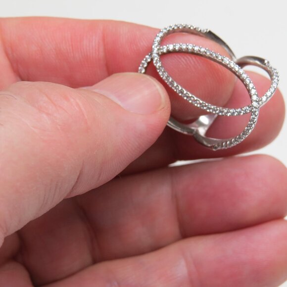 *Sterling Silver Diamond Ring Band - Picture 3 of 4